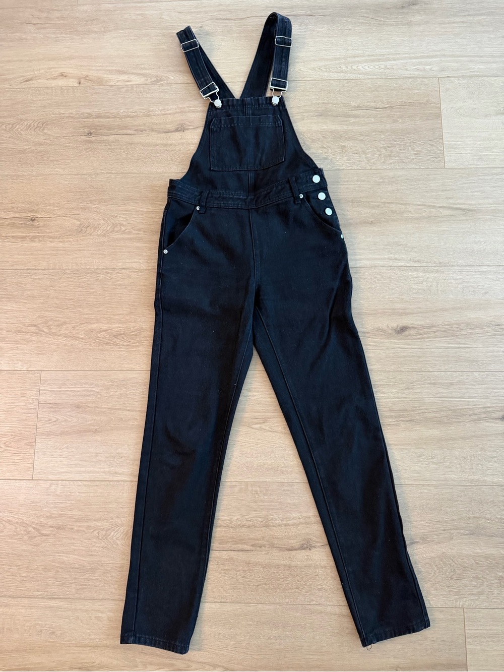 Women’s Black Denim Overalls - Strap Jumpsuit
